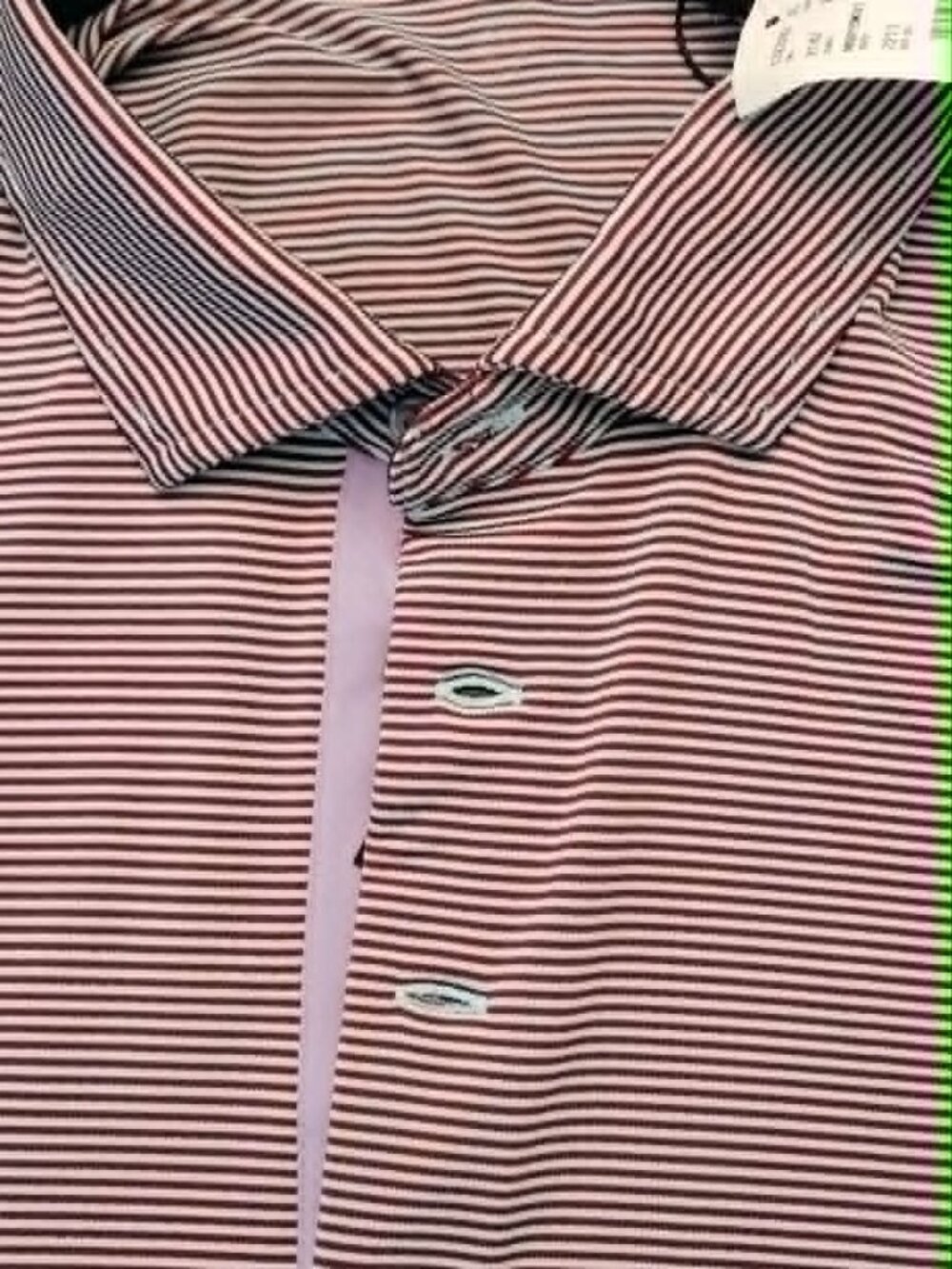 Greyson Men's XL Performance Polo Blue/Brown Stripes NWT